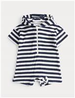 Pure Cotton Striped Towelling All in One (0-3 Yrs)