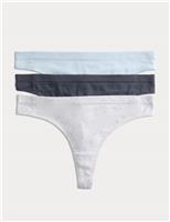 M&S 3 Pack Seamfree Thongs Opaline Mix