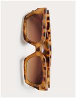 M&S Square Sunglasses Brown Mix