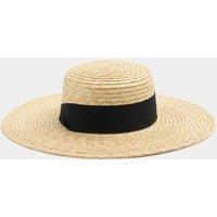 M&S Straw Ribbon Detail Boater Hat Natural