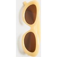 M&S Oval Chunky Sunglasses Yellow