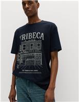 Pure Cotton Tribeca Graphic T-Shirt
