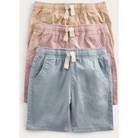 M&S 3 Pack Cotton Rich Shorts (2-8 Yrs) Neutral
