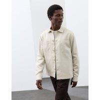 Autograph Linen Blend Overshirt Stone