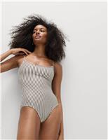 Printed Scoop Neck Swimsuit