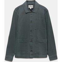 M&S Regular Fit Pure Cotton Twill Overshirt Dark Teal