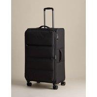 M&S Geneva 4 Wheel Soft Large Suitcase Black