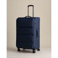 M&S Geneva 4 Wheel Soft Large Suitcase Navy