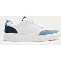 Autograph Leather Lace Up Trainers Blue Mix