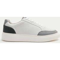 Autograph Leather Lace Up Trainers Light Grey Mix