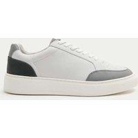 Autograph Leather Lace Up Trainers Light Grey Mix