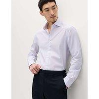 M&S SARTORIAL Slim Fit Egyptian Cotton Poplin Shirt Pink Mix