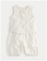 Cotton Rich Striped Top & Bottom Outfit (0 Months-5 Years)