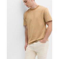 M&S The Ultimate Cotton Rich Breton T-Shirt Butterscotch