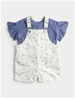 2 Piece Cotton Rich Dungaree Outfit (0-3 Yrs)