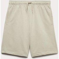 M&S Cotton Rich Elasticated Waist Shorts (6-16 Yrs) Light Khaki