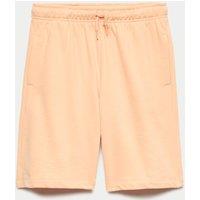 M&S Cotton Rich Elasticated Waist Shorts (6-16 Yrs) Orange