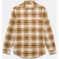 M&S Pure Cotton Flannel Shirt Yellow Mix