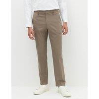 M&S Regular Fit Smart Stretch Trousers Mocha