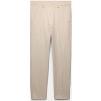 M&S Tailored Fit Flannel Smart Trousers Putty