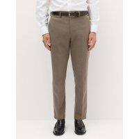 M&S Tailored Fit Flannel Smart Trousers Mole