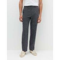 M&S Relaxed Fit Textured Stretch Trousers Navy Mix
