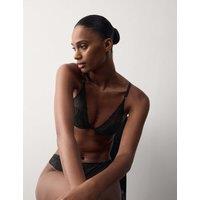 Autograph Lace with Silk Wired Plunge Bra (A-E) Black