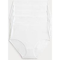 M&S 5pk Microfibre Full Briefs Eco White