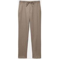 M&S Tapered Fit Elasticated Trousers Mocha