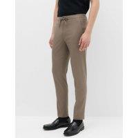 M&S Tapered Fit Elasticated Trousers Mocha