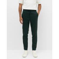 M&S Tapered Fit Elasticated Trousers Dark Evergreen