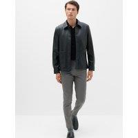 M&S Tapered Fit Elasticated Trousers Dark Grey