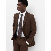M&S Tailored Fit Textured Jacket Chocolate