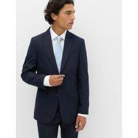 M&S Tailored Fit Textured Jacket Navy