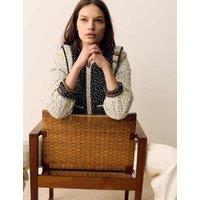 Per Una Pure Cotton Printed Quilted Jacket Ecru Mix