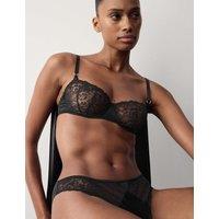 Autograph Lace with Silk Wired Balcony Bra (A-E) Black