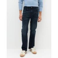 M&S Straight Fit Textured Comfort Stretch Jeans Blue/Black