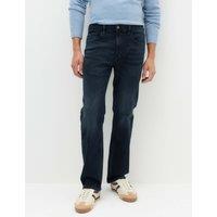M&S Straight Fit Textured Comfort Stretch Jeans Blue/Black