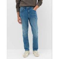 M&S Slim Fit Textured Comfort Stretch Jeans Mid Blue