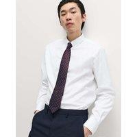 M&S SARTORIAL Regular Fit Pure Cotton Twill Shirt White
