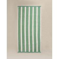M&S Pure Cotton Sand Resistant Beach Towel Green
