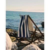 M&S Pure Cotton Sand Resistant Beach Towel Navy
