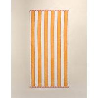 M&S Pure Cotton Sand Resistant Beach Towel Dark Yellow