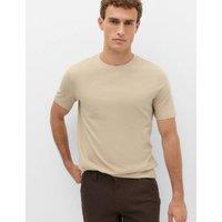 M&S Pure Cotton Regular Fit Crew Neck T-Shirt Hessian