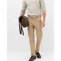 M&S Straight Fit Cargo Trousers Fawn