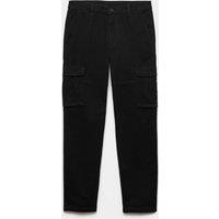 M&S Straight Fit Cargo Trousers Black