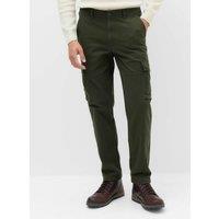 M&S Straight Fit Cargo Trousers Dark Khaki