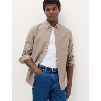 M&S Pure Cotton Ultimate Oxford Shirt Mushroom