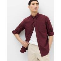 M&S Pure Cotton Ultimate Oxford Shirt Bordeaux