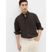 M&S Pure Cotton Ultimate Oxford Shirt Dark Charcoal